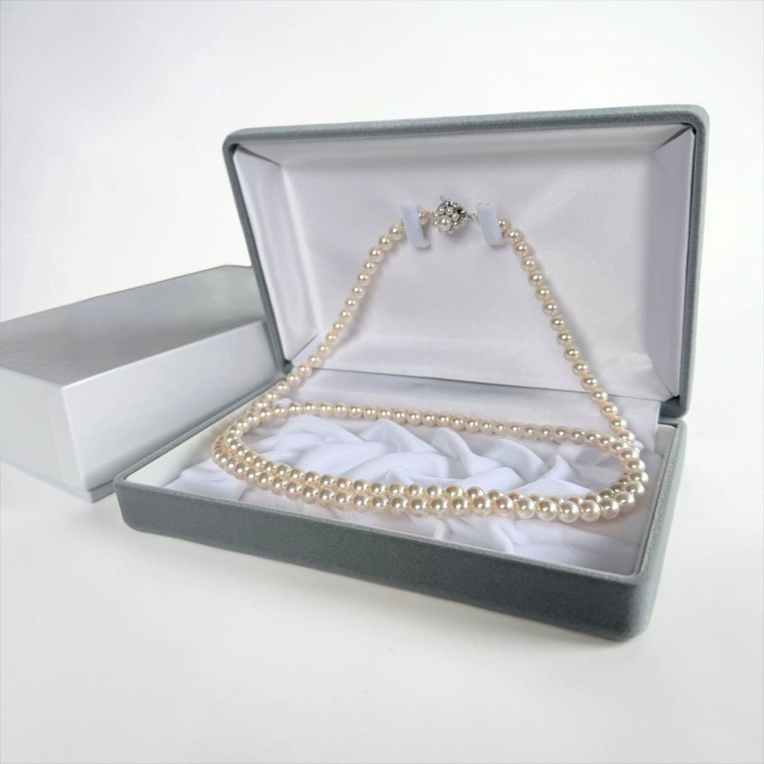 Highest grade Aurora Hanadama Tasaki Akoya long pearl necklace measuring 82 cm with 6.3 mm pearls