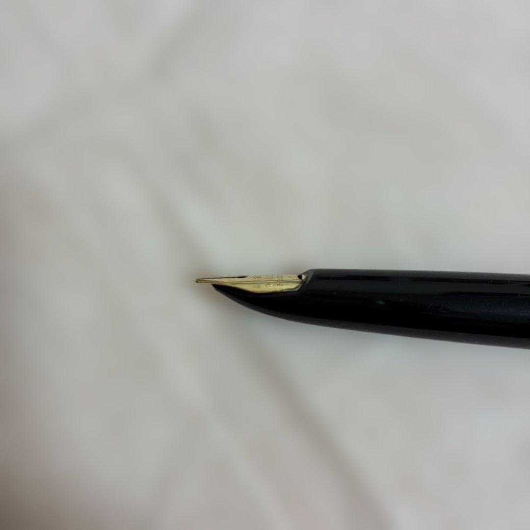 Pilot Elite fountain pen with 18K gold tip featuring black and gold design