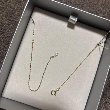 Agat K10 LOVE Necklace with a pointed 0.01 carat diamond and adjustable two-stage chain