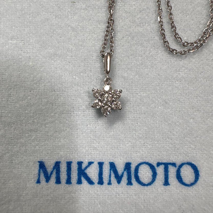 Mikimoto Diamond Necklace with 0.21ct diamonds and 43 cm chain displayed on a white background