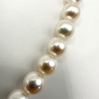 Yamato Akoya 7mm white and pink luster pearl necklace approximately 43 cm length for formal occasions