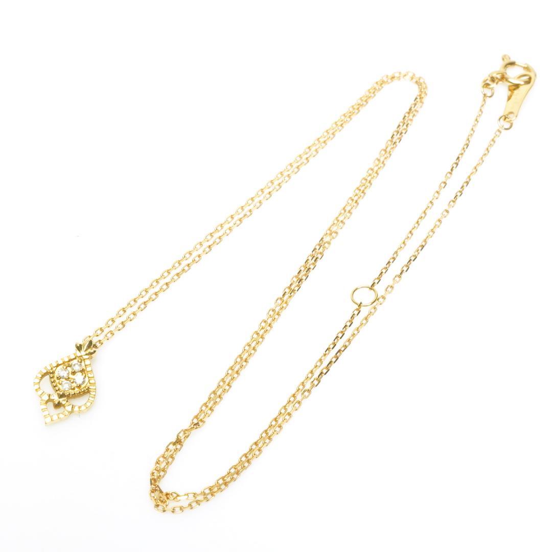 Kuro 3-piece diamond necklace made with K18 yellow gold featuring 0.02ct diamonds and adjustable 36-39.5cm chain