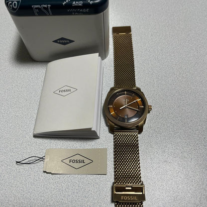 FOSSIL Gold Brown Automatic Men's Watch — Japanese