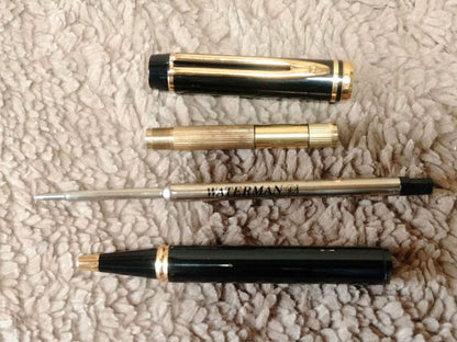 Waterman ballpoint pen in classic design with shiny metal finish and no major scratches