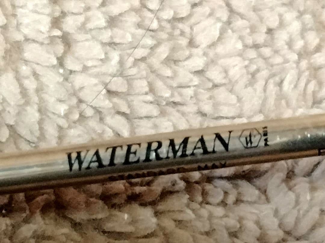 Waterman ballpoint pen in classic design with shiny metal finish and no major scratches