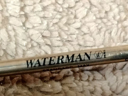 Waterman ballpoint pen in classic design with shiny metal finish and no major scratches