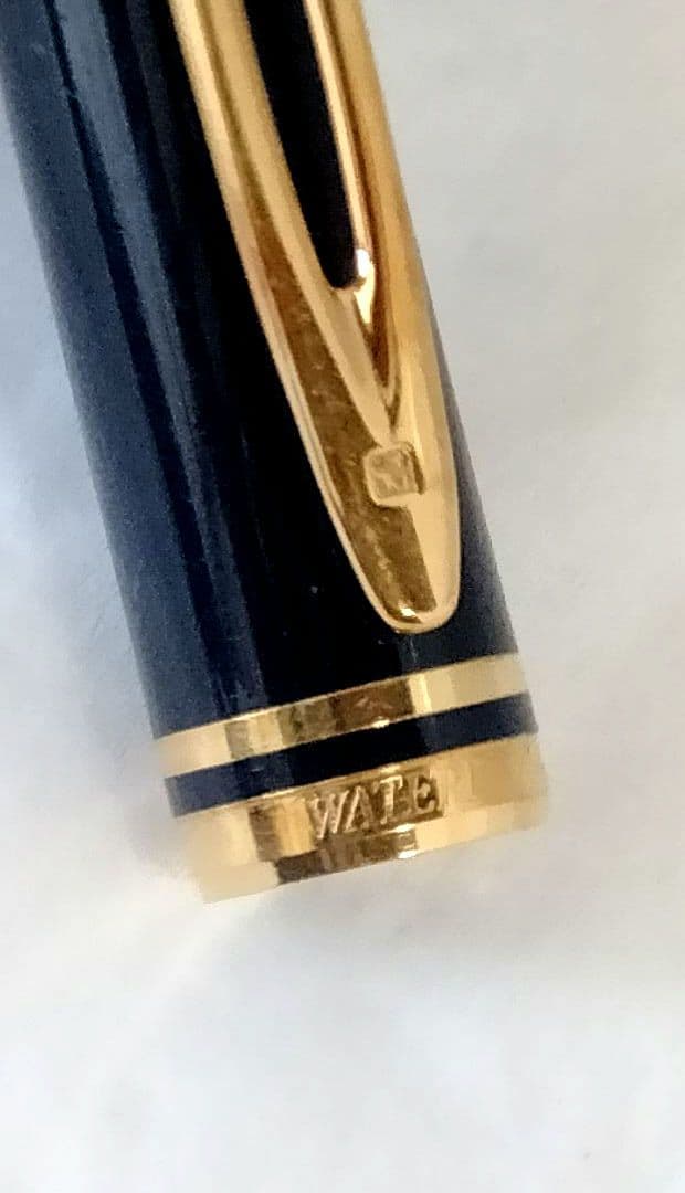 Waterman ballpoint pen in classic design with shiny metal finish and no major scratches