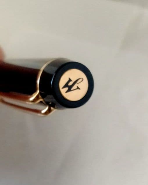 Waterman ballpoint pen in classic design with shiny metal finish and no major scratches