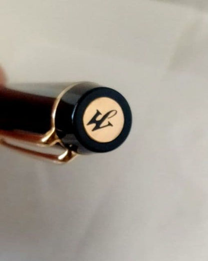 Waterman ballpoint pen in classic design with shiny metal finish and no major scratches