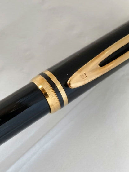 Waterman ballpoint pen in classic design with shiny metal finish and no major scratches