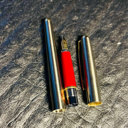 Two Pilot 14K U Fountain Pens from 1974 with fine nib size shown side by side