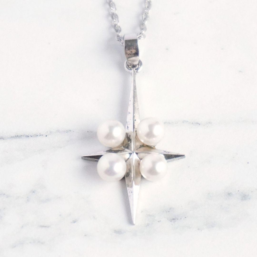 Mikimoto Akoya Pearl Necklace with silver chain and 15x28mm pearl pendant