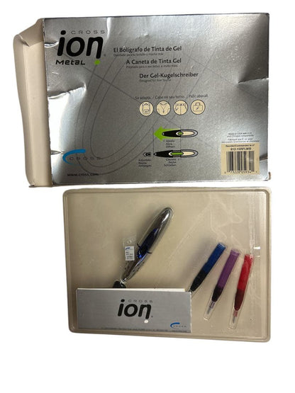 New CROSS ion Metal Gel Ink Pen in blue color, gel ink type, without box