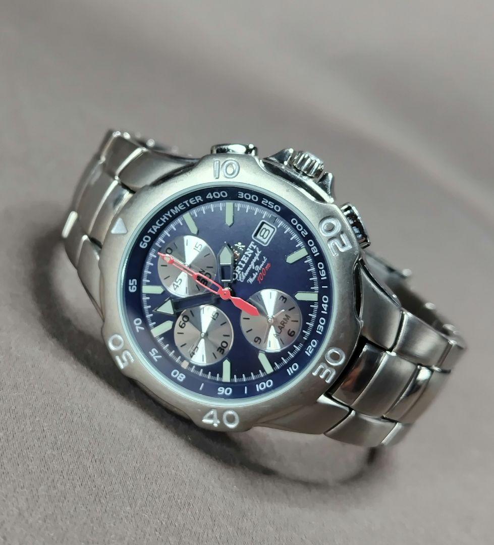 ORIENT ORIENY Chronograph 紺 Quartz Men's Watch — Japanese