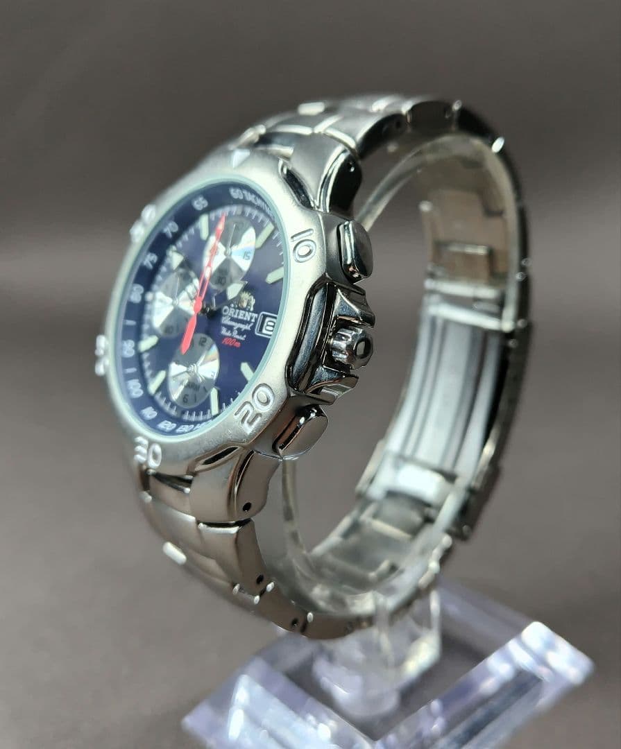 ORIENT ORIENY Chronograph 紺 Quartz Men's Watch — Japanese