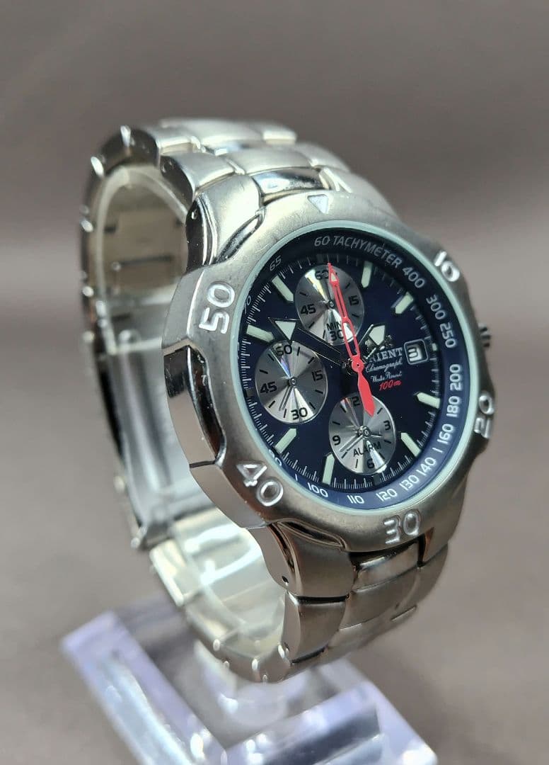 ORIENT ORIENY Chronograph 紺 Quartz Men's Watch — Japanese