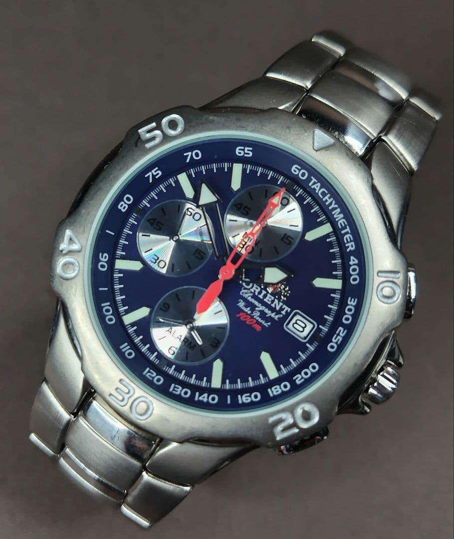 ORIENT ORIENY Chronograph 紺 Quartz Men's Watch — Japanese