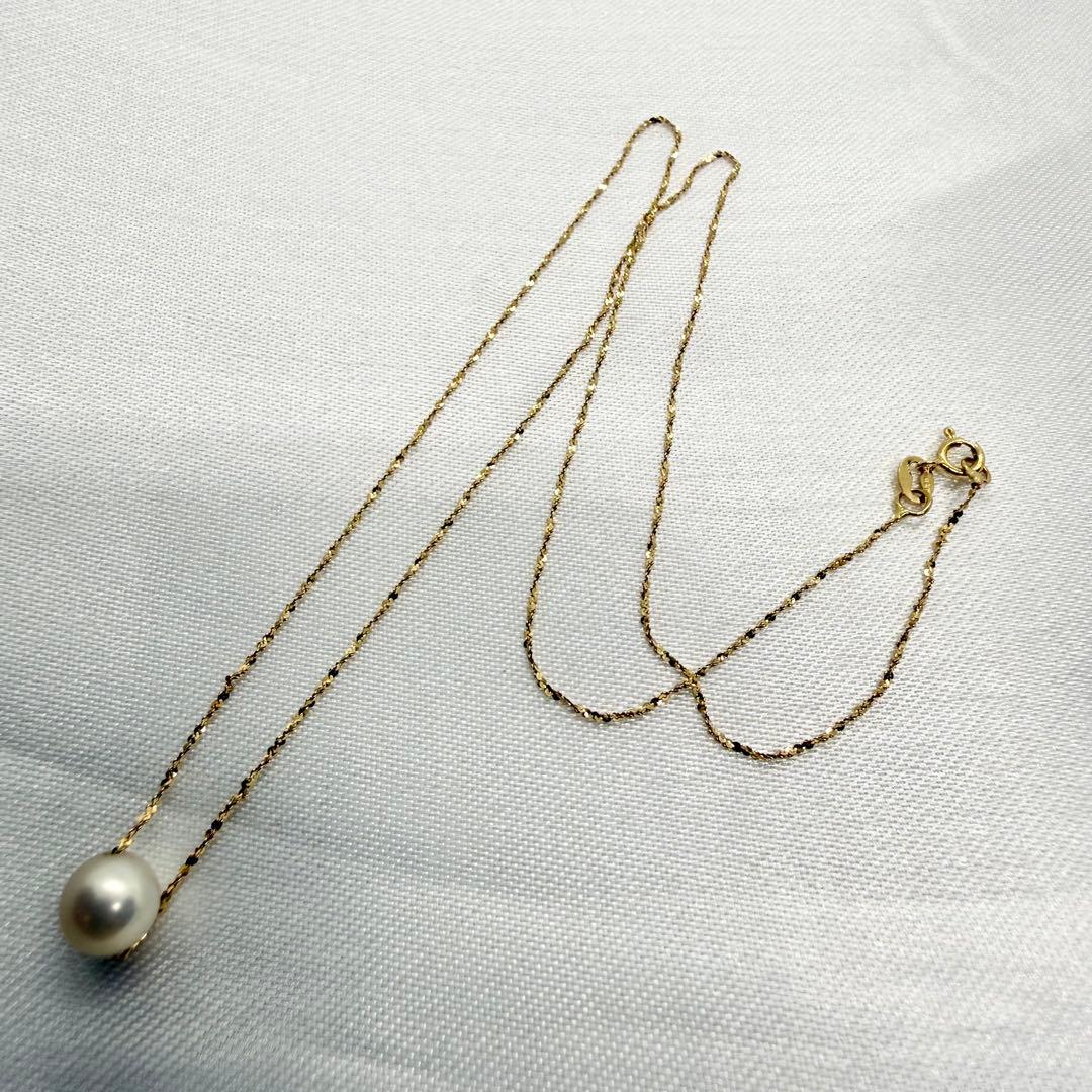 K18 750 Akoya Pearl Necklace with 6.6mm pearls on a 39cm gold chain