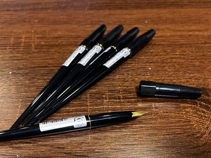 Set of 5 PILOT DPQ-700 extremely fine black desk pens unused dead stock with label