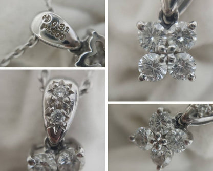 Takashi Platinum Diamond Necklace with 0.31 carat diamond on a 41.5 cm platinum chain