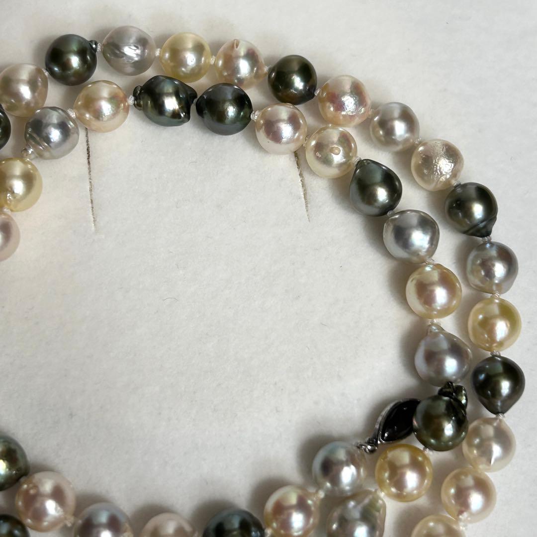 Akoya pearl necklace featuring round 7.0-7.5mm pearls on a 50.5cm strand