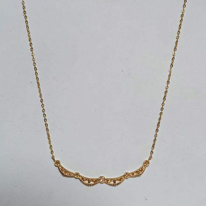 agete CLASSIC K18 Diamond Necklace with sparkling diamonds and 200mm gold chain