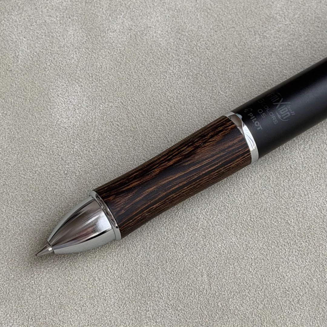 Pilot Friction Ballpoint Pen 7-piece set including wood, metal pens, and refill cartridges