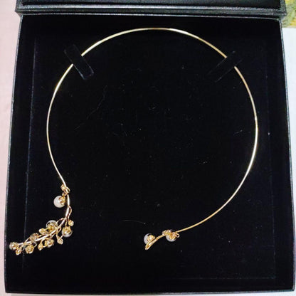 gstv SV Akoya Pearl choker-type necklace 42 cm length with white pearls on a silver chain
