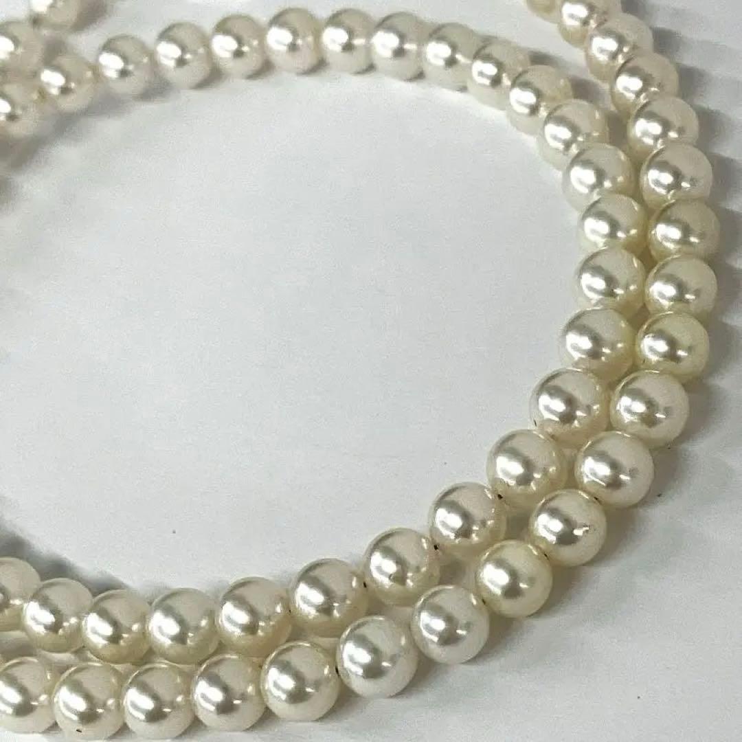 Baby pearl necklace featuring 5mm white Akoya pearls measuring 41 cm with 925刻印 clasp