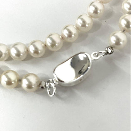 Baby pearl necklace featuring 5mm white Akoya pearls measuring 41 cm with 925刻印 clasp