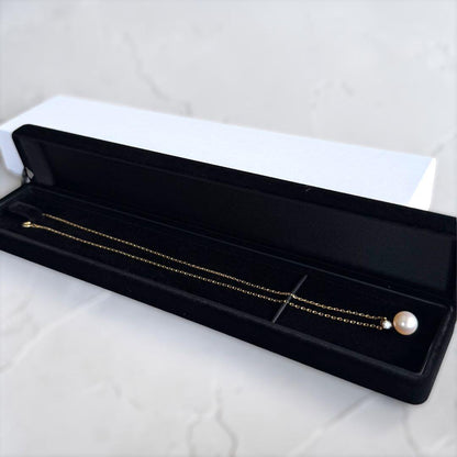 Mikimoto Aurora K18 pendant with round pink-based white Akoya pearl on 38cm chain