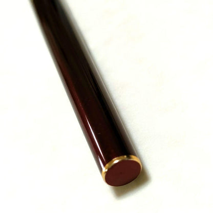 Pilot L model fountain pen in wine red with 14K gold clip and decorations, vintage used condition