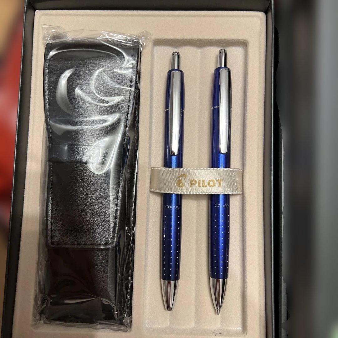 PILOT Coupe blue ballpoint pen and mechanical pencil set with two writing instruments