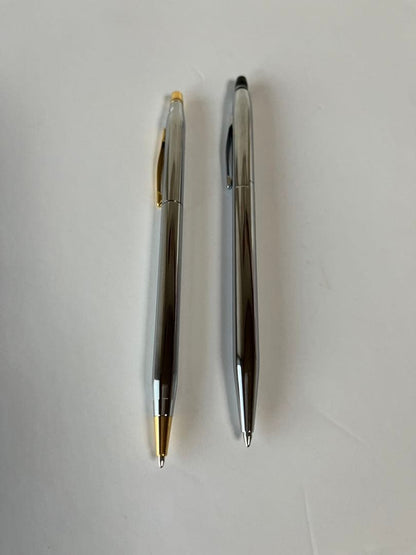 Set of 2 used Cross ballpoint pens without box, shown for home use