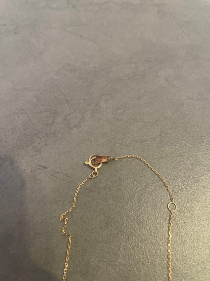 agete Diamond Necklace in K10 gold with 0.05ct diamond pendant