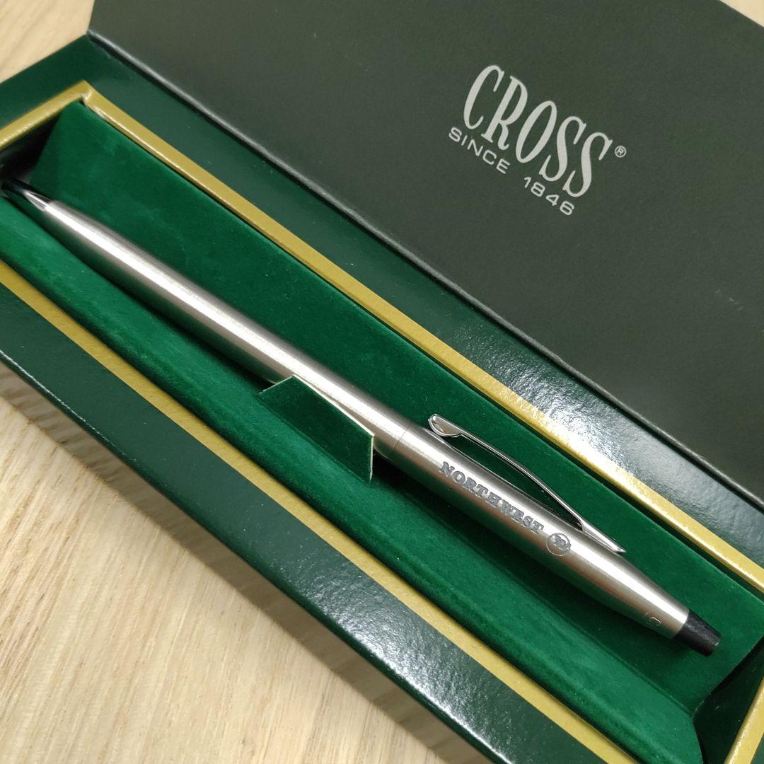 CROSS NORTHWEST ballpoint pen with silver body and blue ink on plain white background