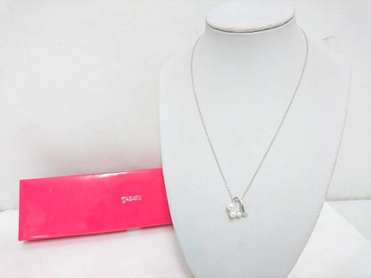 Tasaki pearl necklace made of silver SV925 with round white pearls displayed on a white background