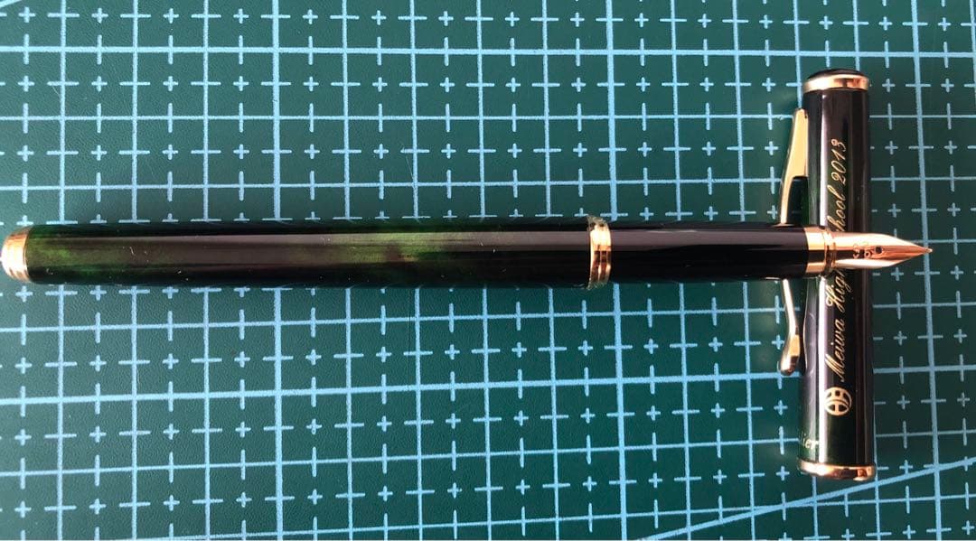 New Pilot Fountain Pen with pen cap, body, and enclosed accessories displayed on white background
