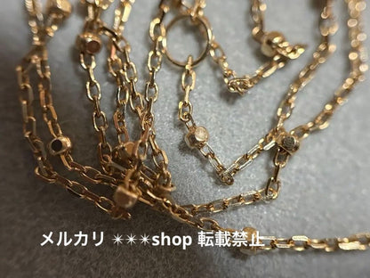 Agat K10 cut parts necklace chain 45 cm in length with sales certificate