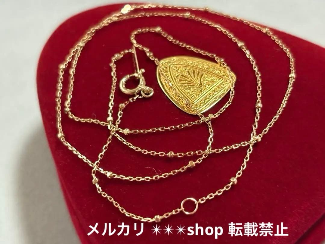 Agat K10 cut parts necklace chain 45 cm in length with sales certificate