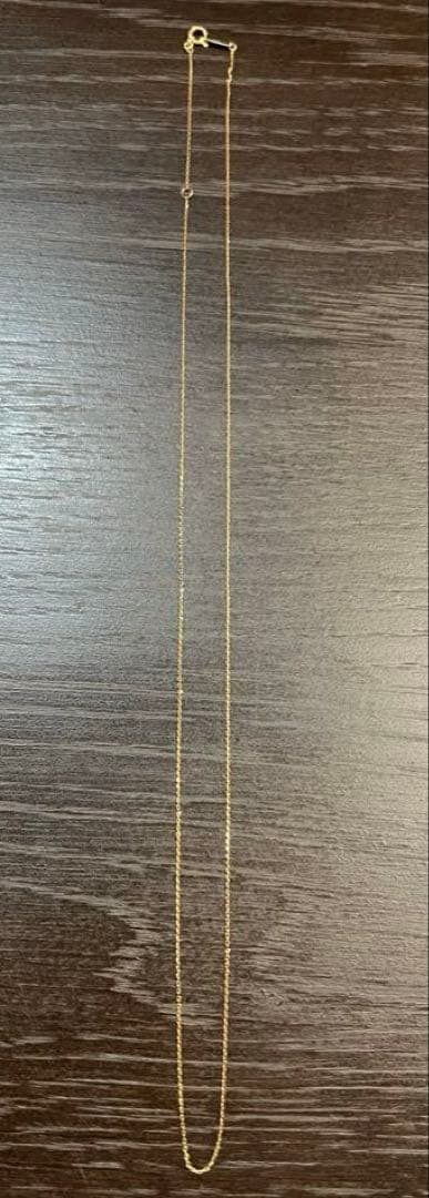 agete K10YG gold chain necklace measuring 55 centimeters displayed on white background