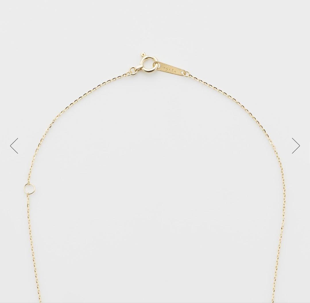 agete K10YG gold chain necklace measuring 55 centimeters displayed on white background