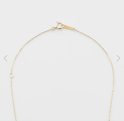 agete K10YG gold chain necklace measuring 55 centimeters displayed on white background