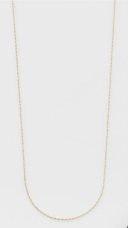 agete K10YG gold chain necklace measuring 55 centimeters displayed on white background