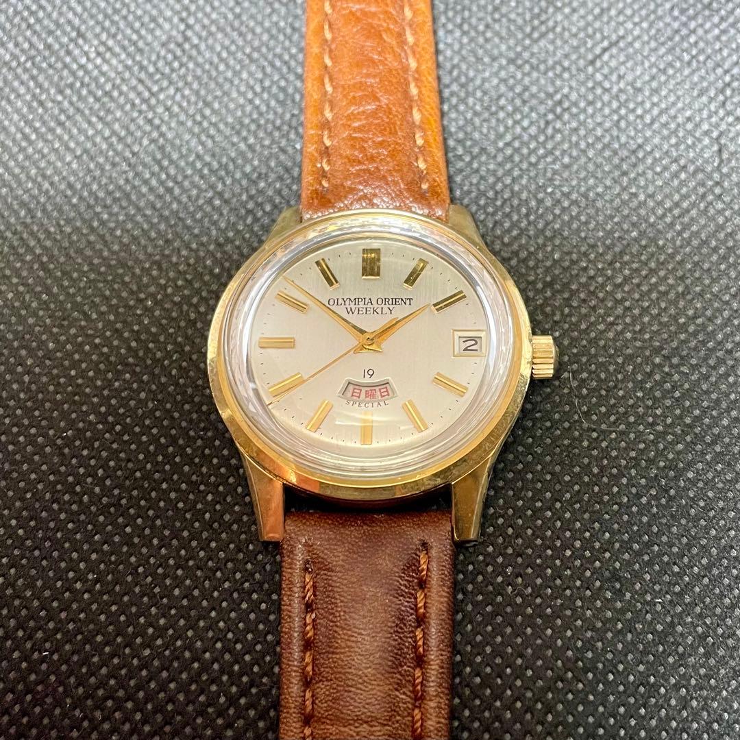 ORIENT オリエント ウイークリースペシャル 19石手巻き Manual Men's Watch — Japanese