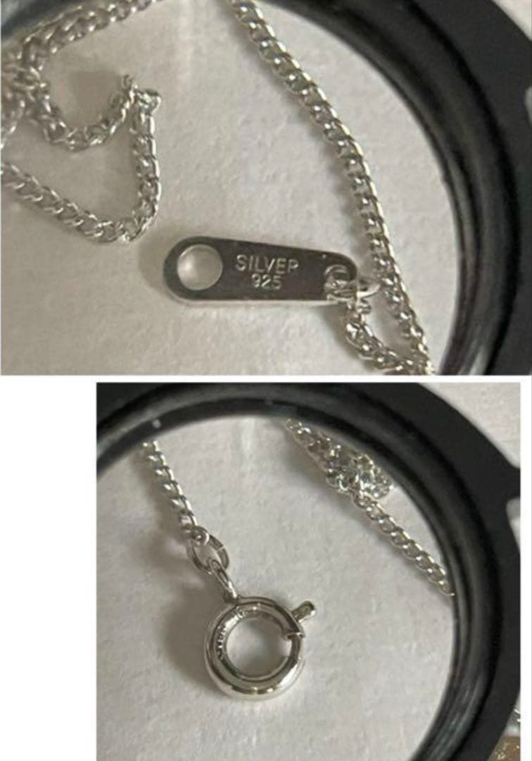 Close-up of 7mm Akoya pearl necklace pendant in 14K white gold on white background