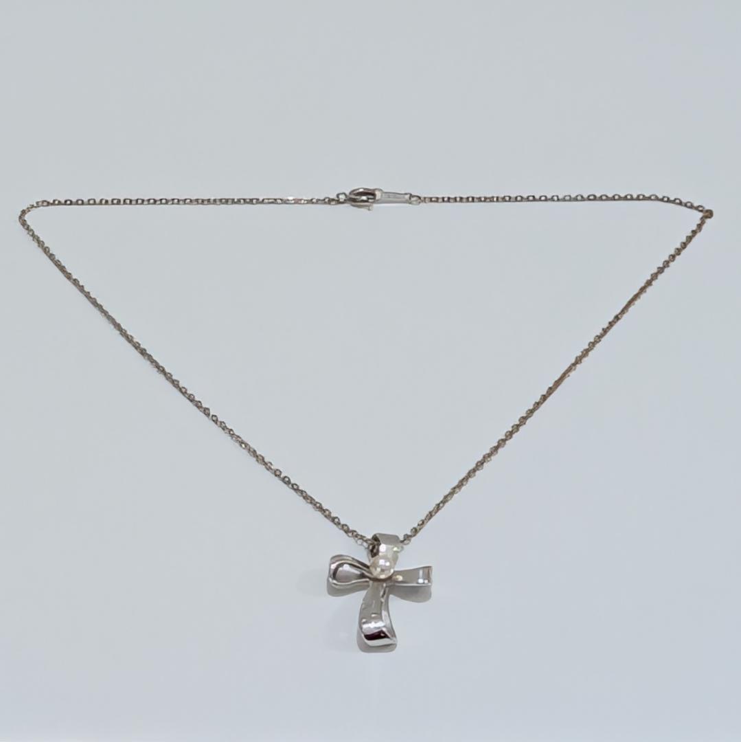 2065 Mikimoto pearl necklace with 4.1mm pearls on SV925 sterling silver 40cm chain