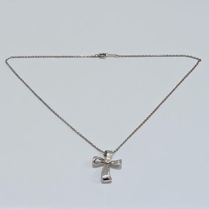 2065 Mikimoto pearl necklace with 4.1mm pearls on SV925 sterling silver 40cm chain