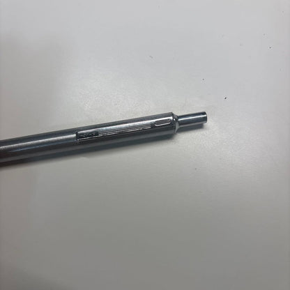Pilot Stripe 3 Colors Novelty pen in silver metal with click mechanism on white background