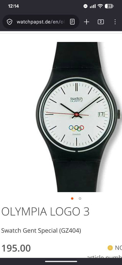 swatch GZ404 Quartz Men's — Japanese